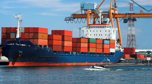lots of freight containers