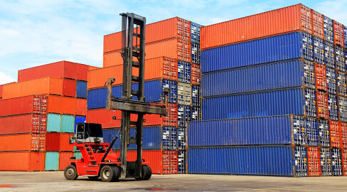 freight containers stacks