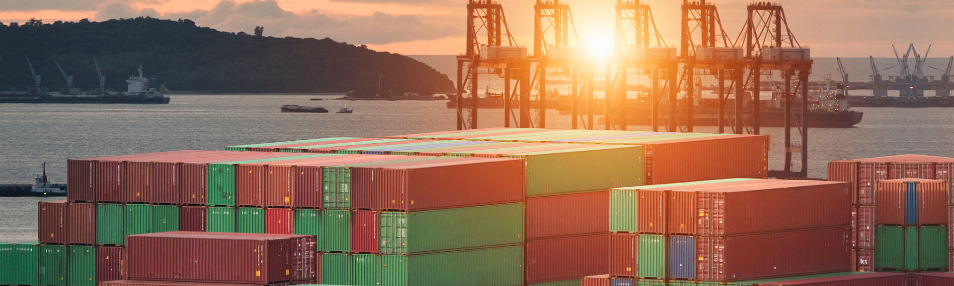 stack of freight containers